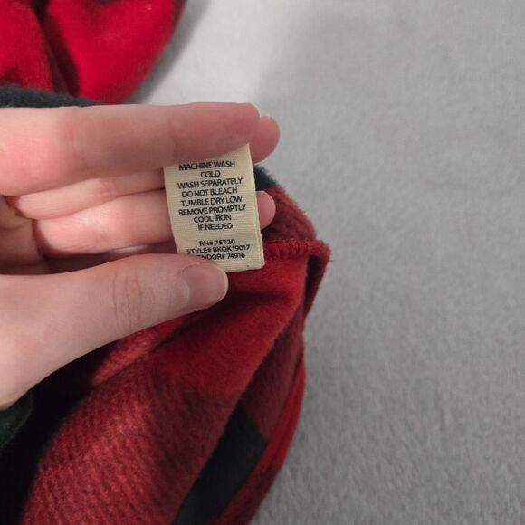 BKE Womens Eased Fit Fleece Buffalo Plaid Flannel Button Up Shacket Size S Boxy - Picture 6 of 7